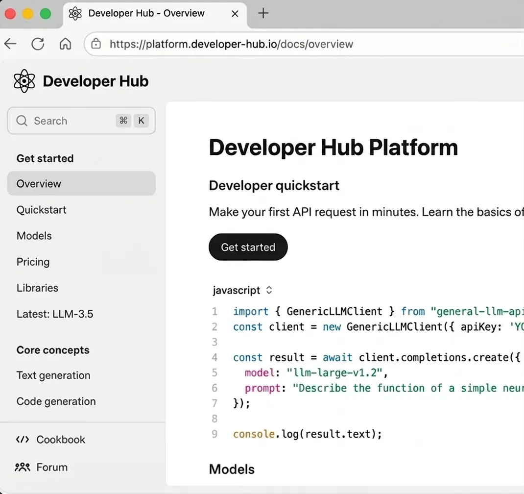 Perplexity Sonar API documentation page